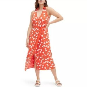 NWOT Diane Von Furstenberg Collared Sleeveless Ginkgo Sweaterknit dress 2X